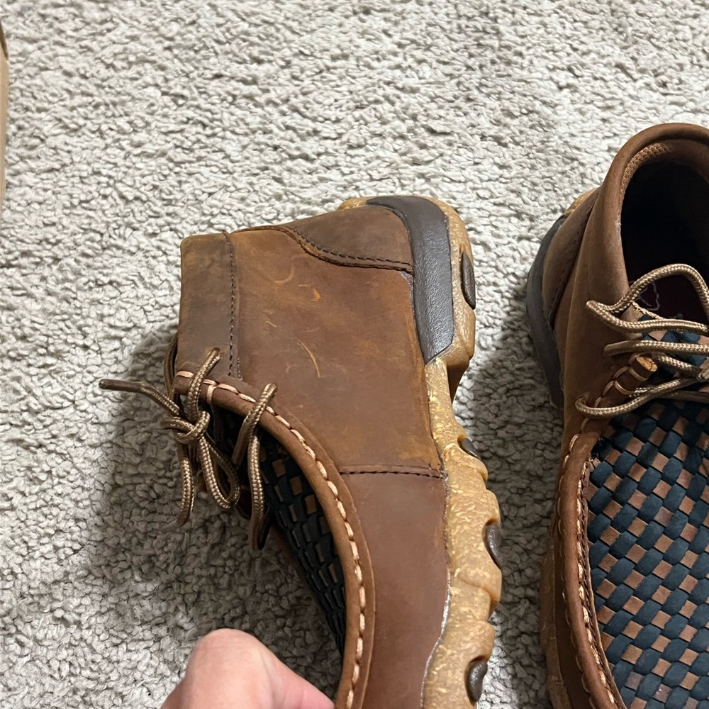 Brown new Twisted X boys western shoes